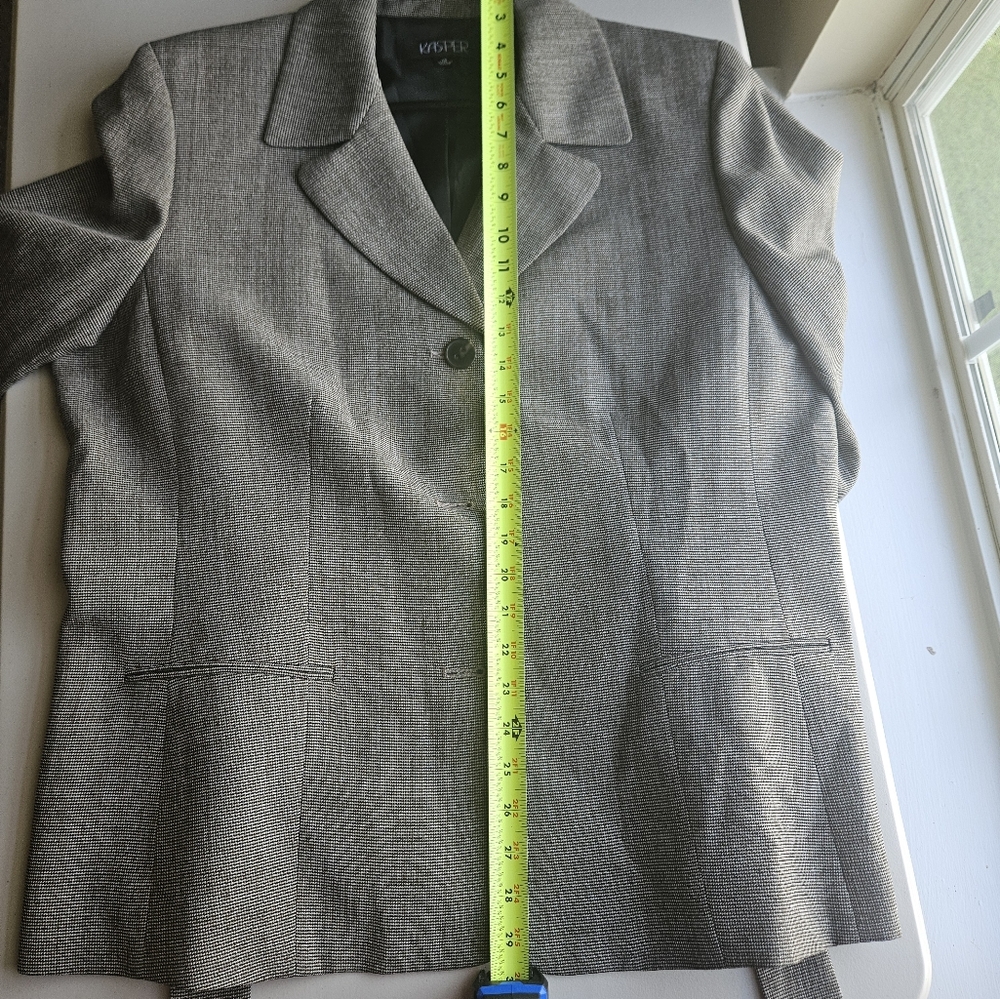 Kasper Women's Size 18 Gray Skirt Set Faux Pockets - Picture 12 of 16
